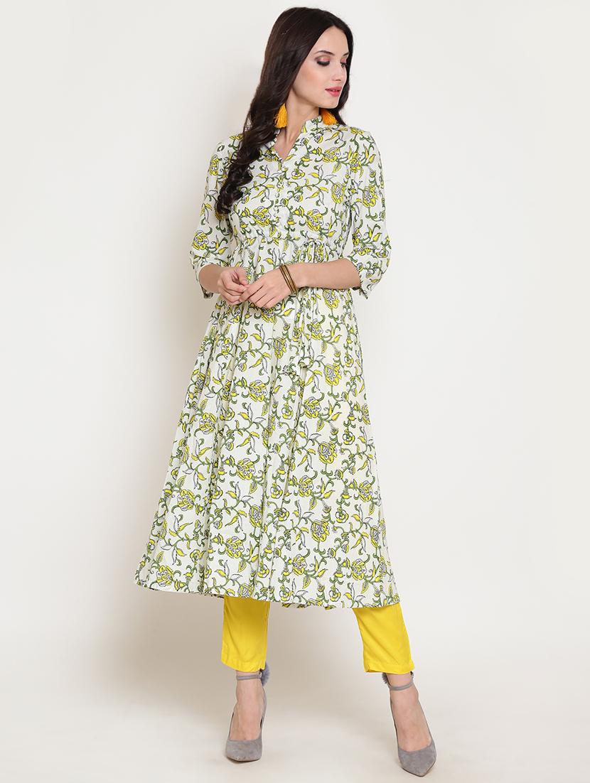 floral kurta palazzo set - 16342765 - Zoom Image - 0