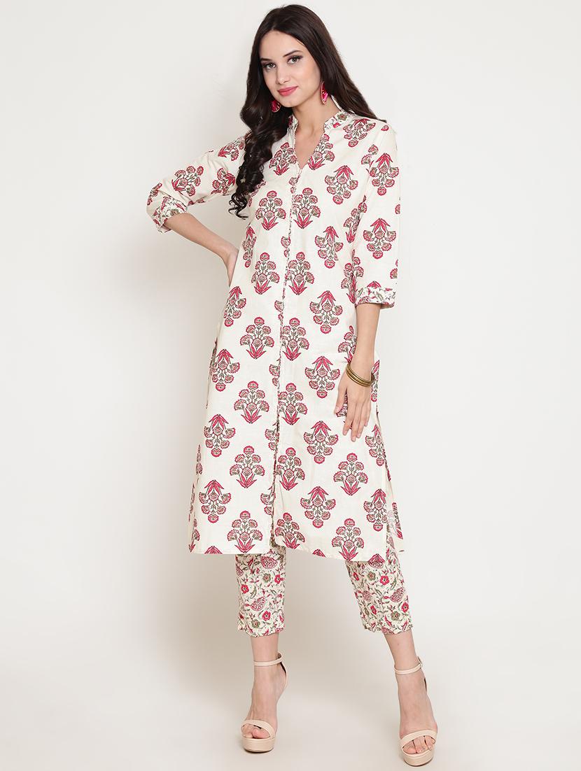 floral kurta palazzo set - 16342771 - Zoom Image - 0