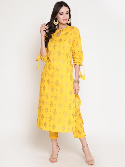 printed kurta palazzo set - 16342775 -  Standard Image - 0