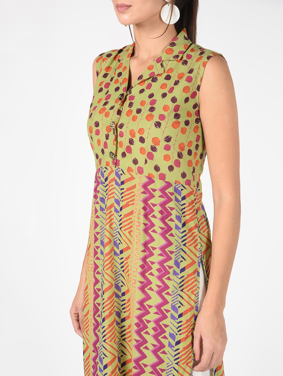 printed straight kurta pant set - 16346401 - Standard Image - 3