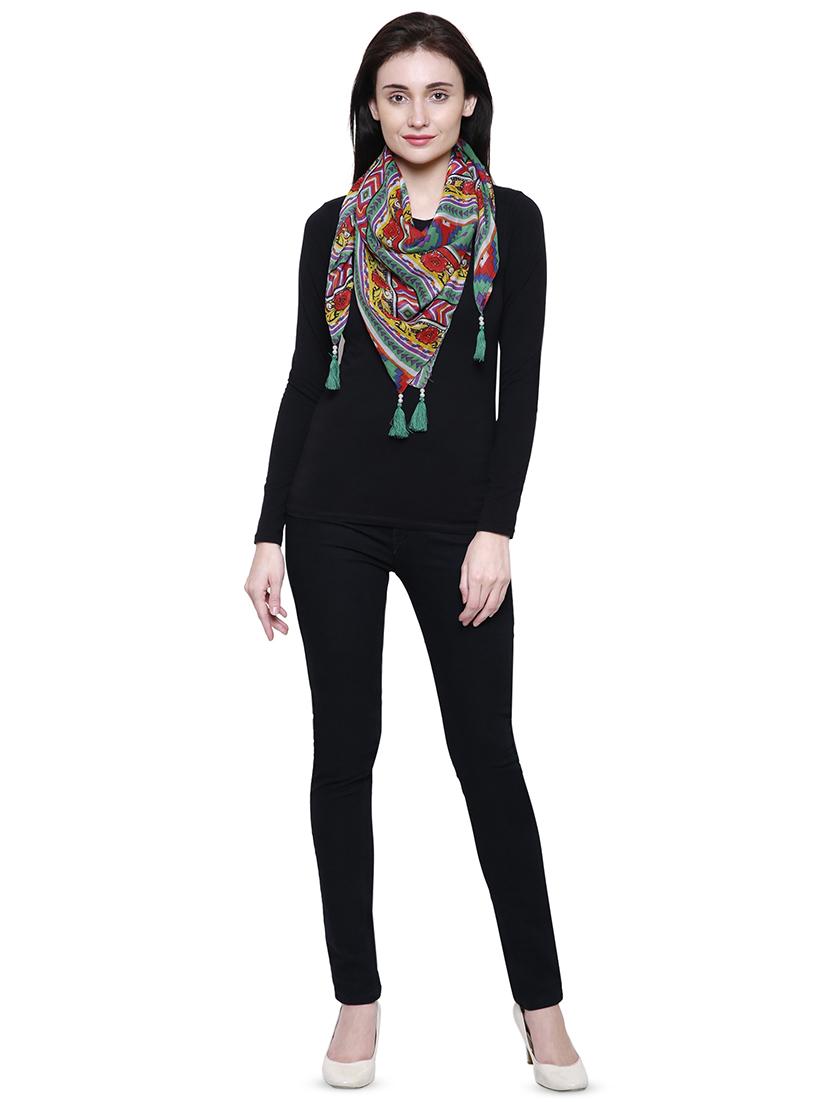 multi colored cotton scarf - 16346469 - Zoom Image - 0
