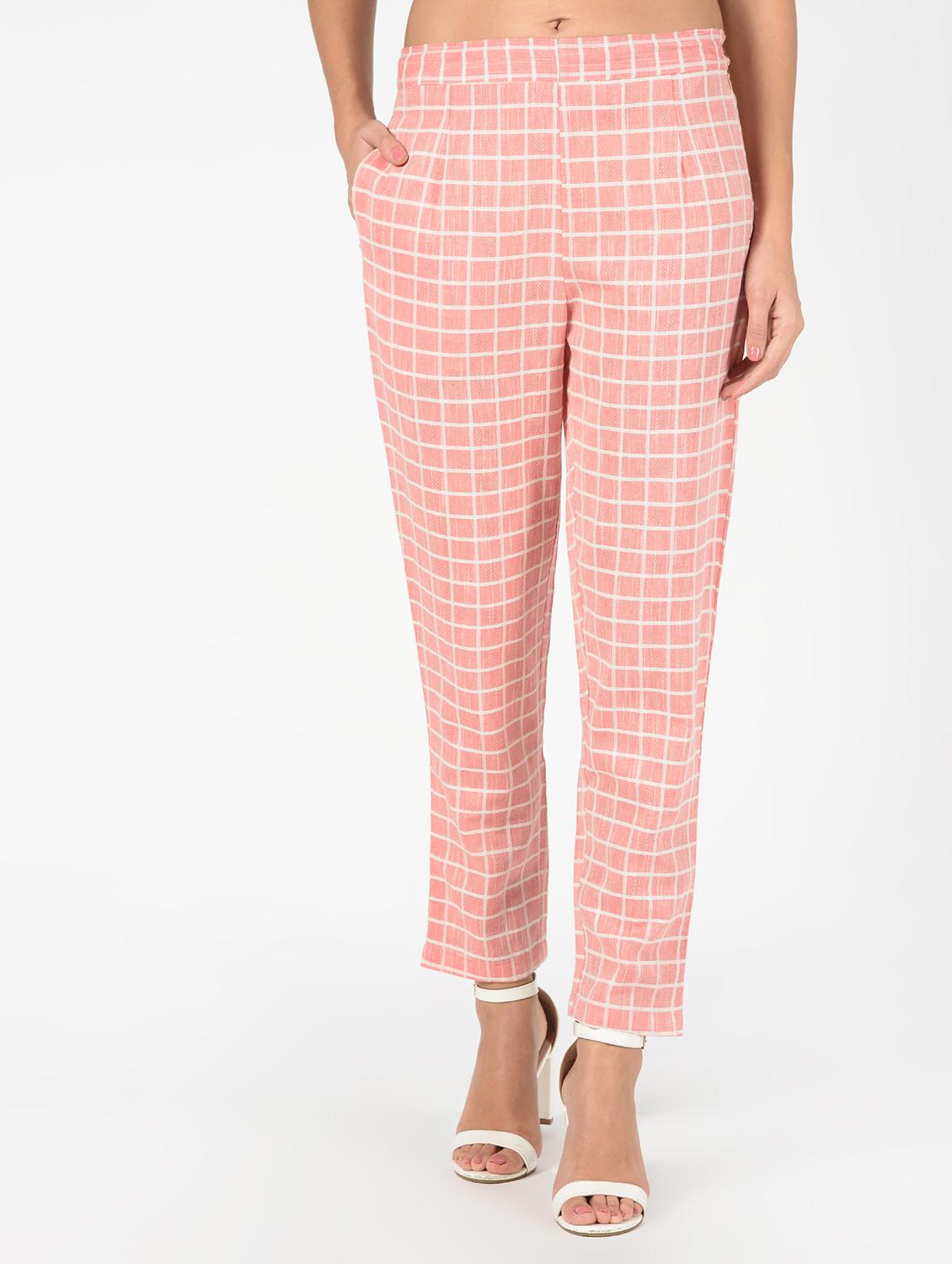 high rise checkered trouser  - 16347139 -  Zoom Image - 0