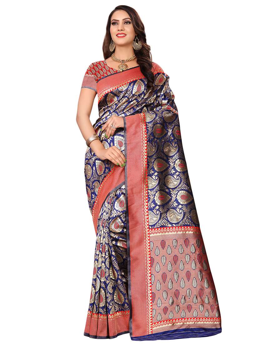 paisley banarasi saree with blouse