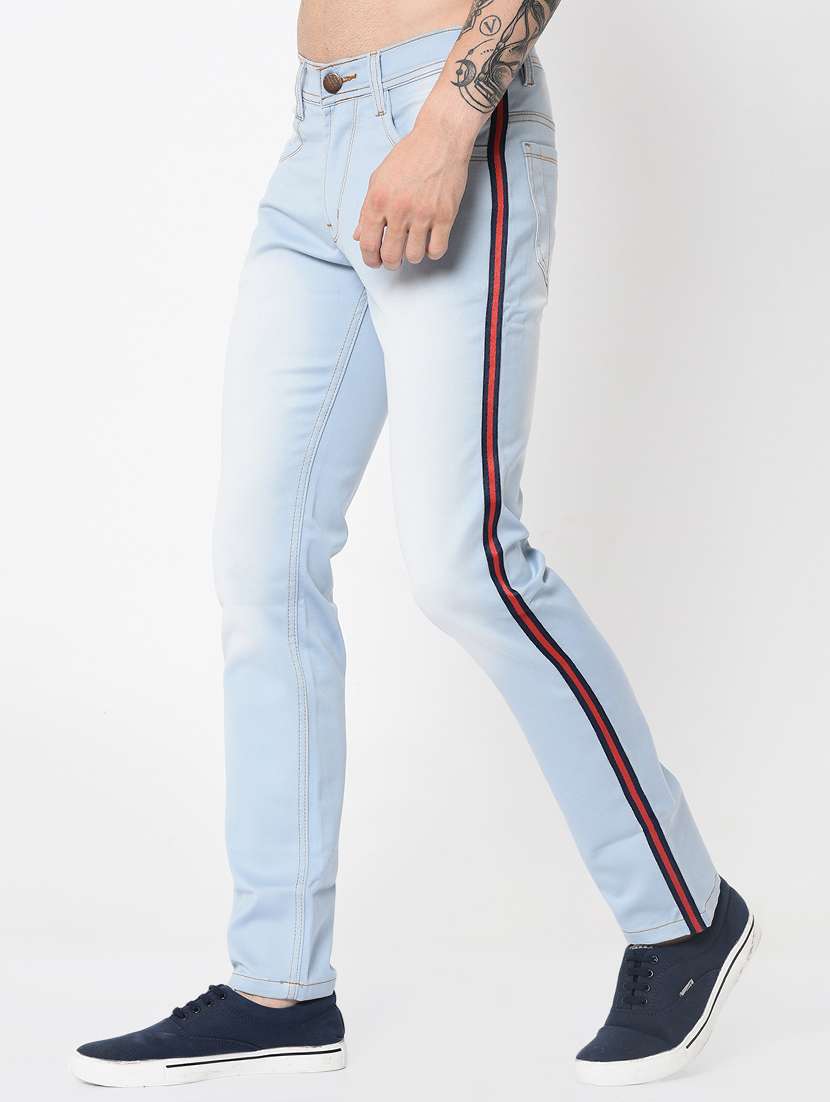 side tape jeans for men