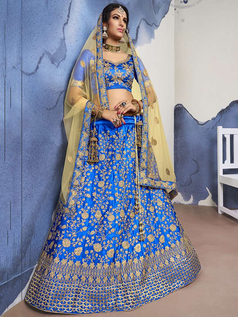 embroidered a-line lehenga