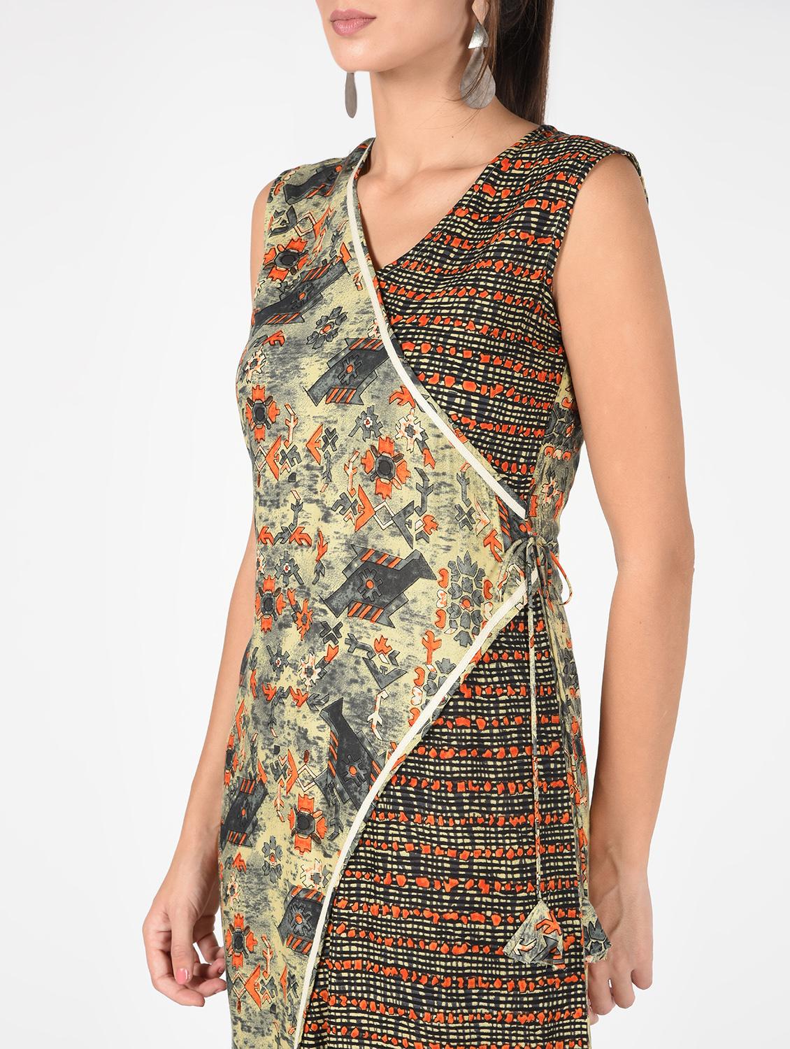 printed angrakha kurta pant set - 16348798 - Standard Image - 3