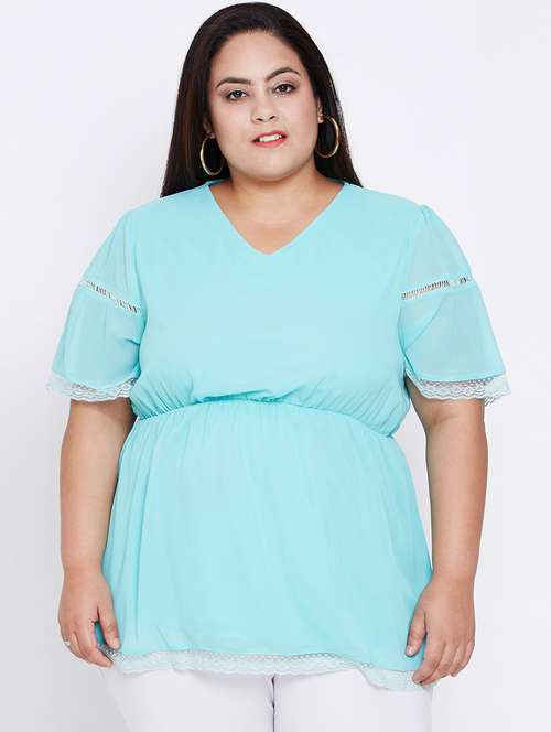 lace insert plus top  - 16348926 -  Standard Image - 0