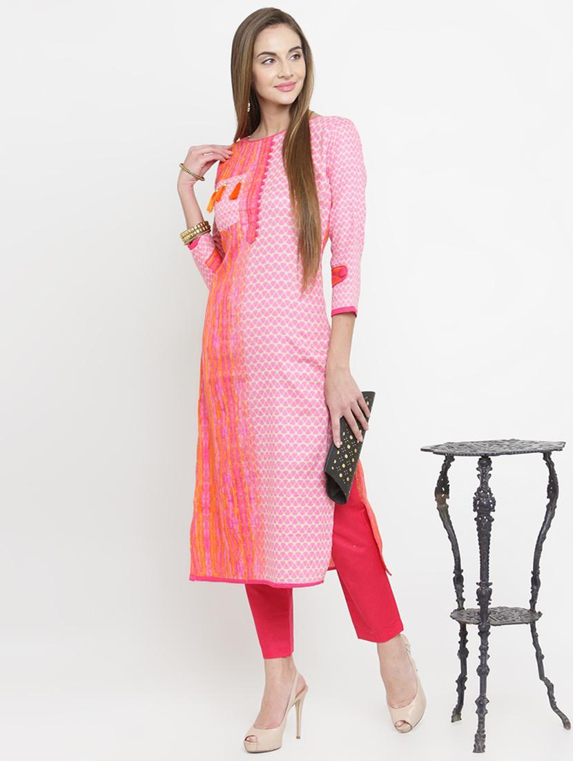 geometrical printed kurta pant set - 16349721 - Standard Image - 3