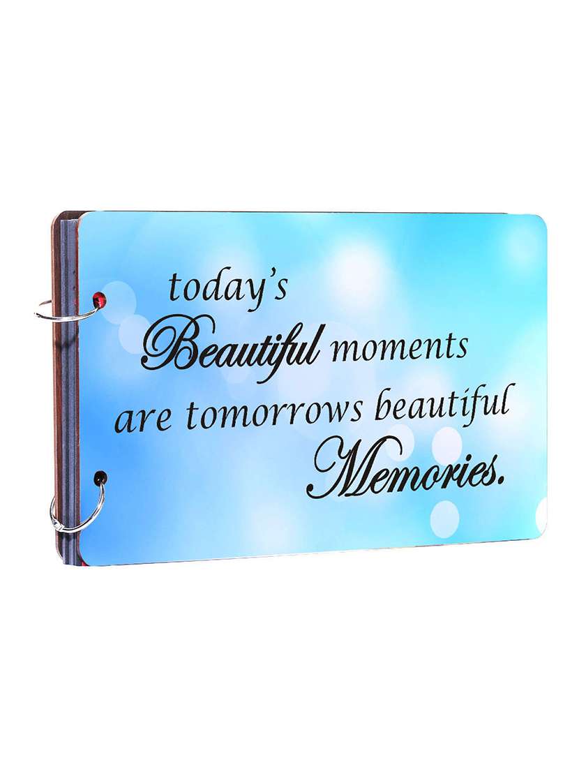 studio shubham  wooden todays beautiful moments photo album (26cmx16cmx4cm)