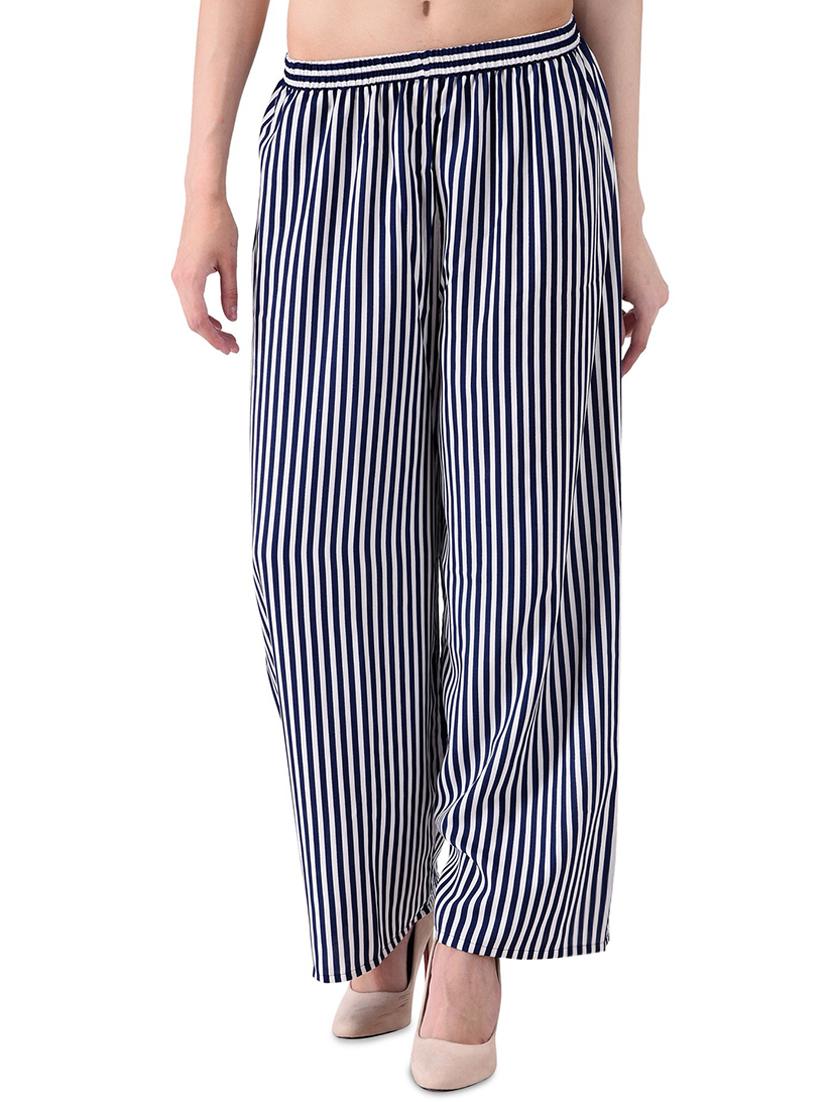striped straight palazzo - 16352650 - Zoom Image - 0