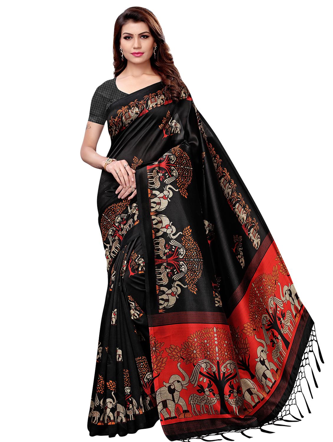 conversational printed mysore silk saree with blouse - 16353908 -  Zoom Image - 0