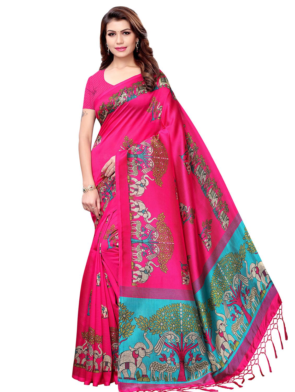 conversational printed mysore silk saree with blouse - 16353910 -  Zoom Image - 0