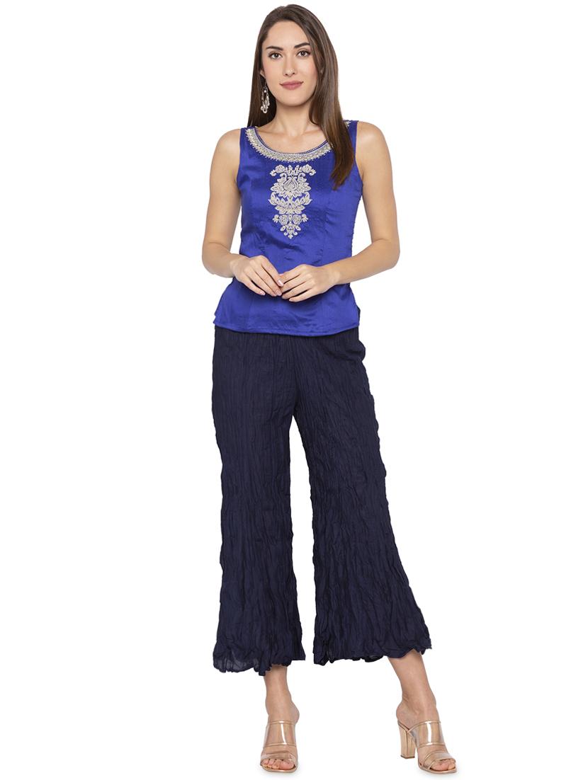 high rise crushed trouser - 16360330 - Standard Image - 3