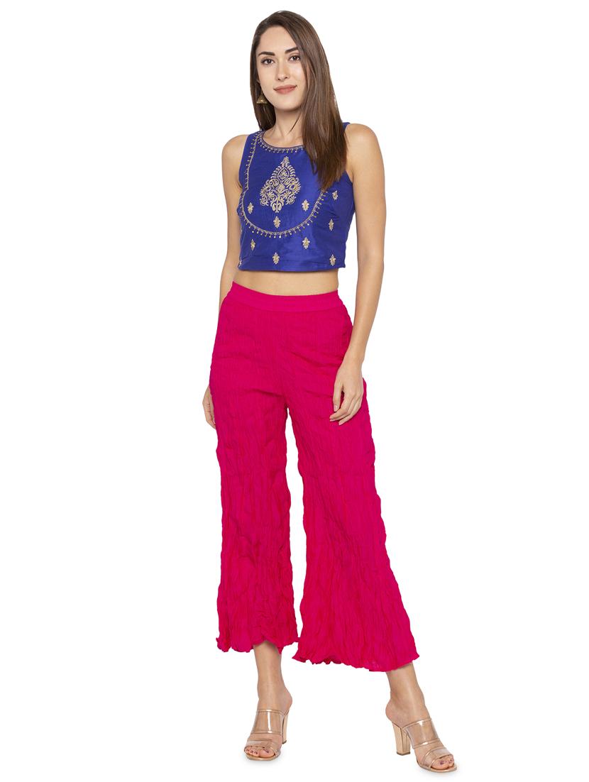 women solid bootcut trouser - 16360331 - Standard Image - 3