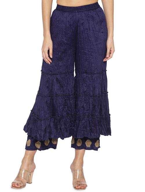 navy blue solid sharara  - 16360333 -  Standard Image - 0