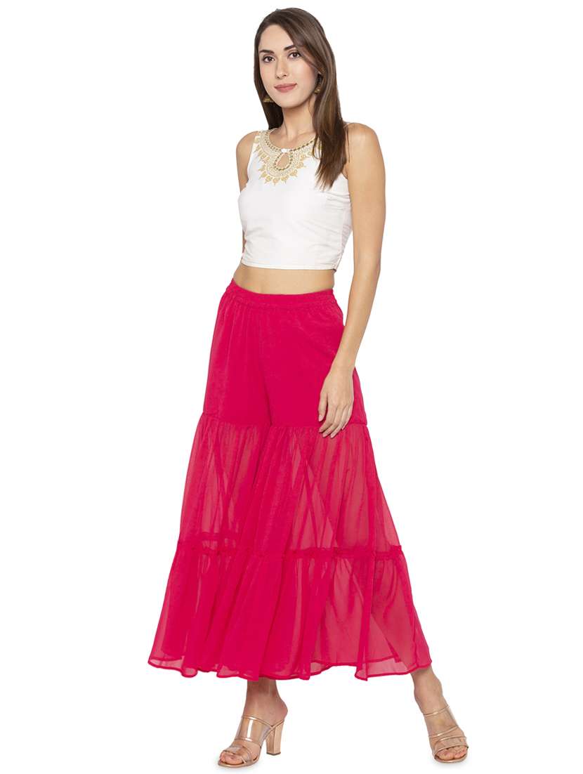 solid flared palazzo - 16360336 -  Standard Image - 3