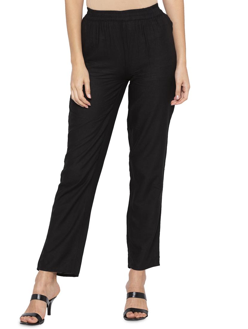 elastic waist high rise trouser  - 16360353 -  Zoom Image - 0