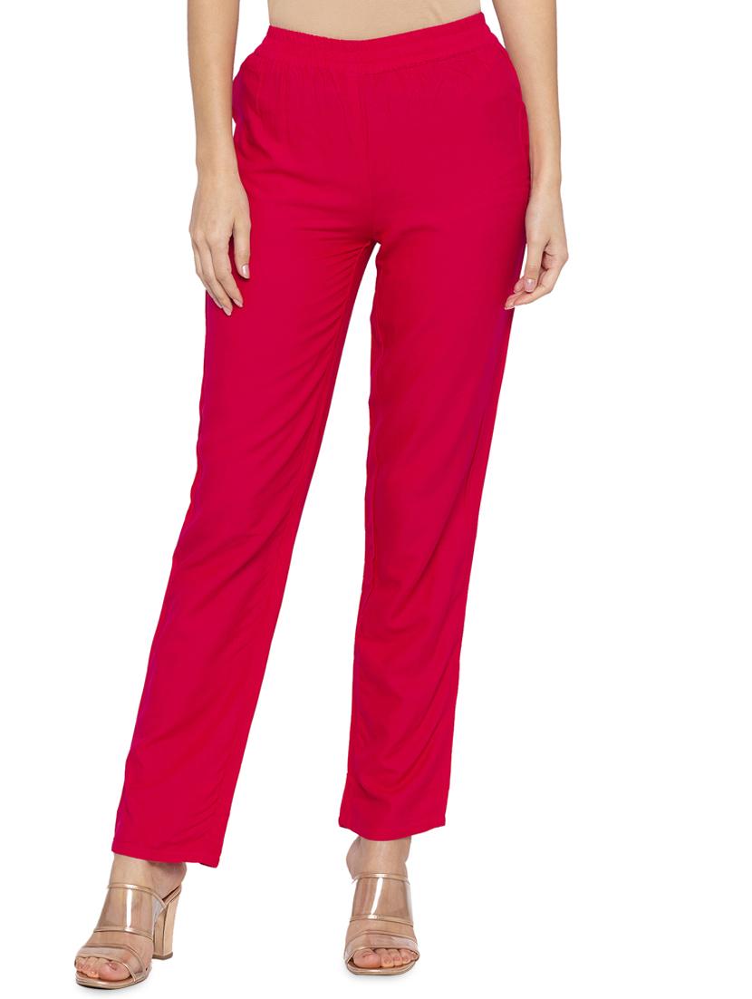 elastic waist high rise trouser  - 16360355 -  Zoom Image - 0