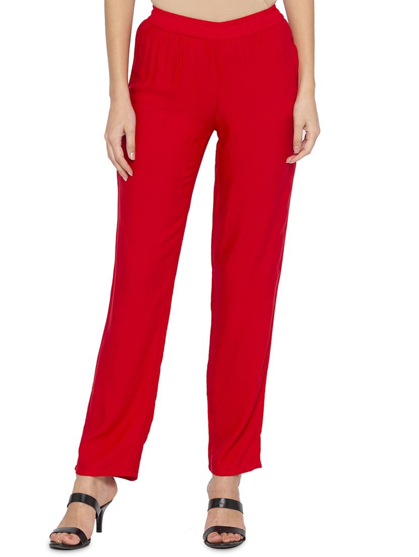 elastic waist high rise trouser  - 16360356 -  Zoom Image - 0