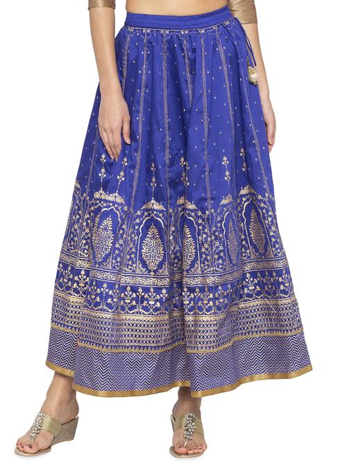 printed flared skirt - 16360691 - Standard Image - 0