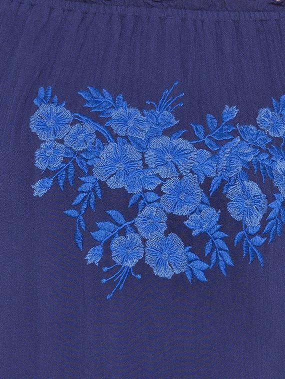 floral embroidered shift dress - 16360745 - Standard Image - 3
