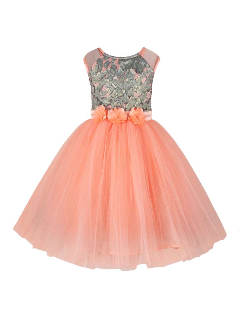 floral patched bow tie frock