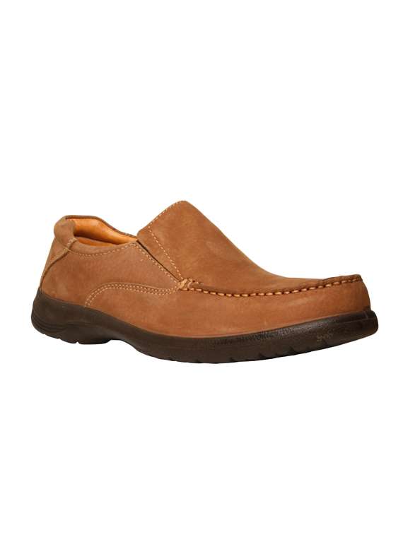 Buy online Bata Tan Leather Slip Ons from Formal Shoes for Men by