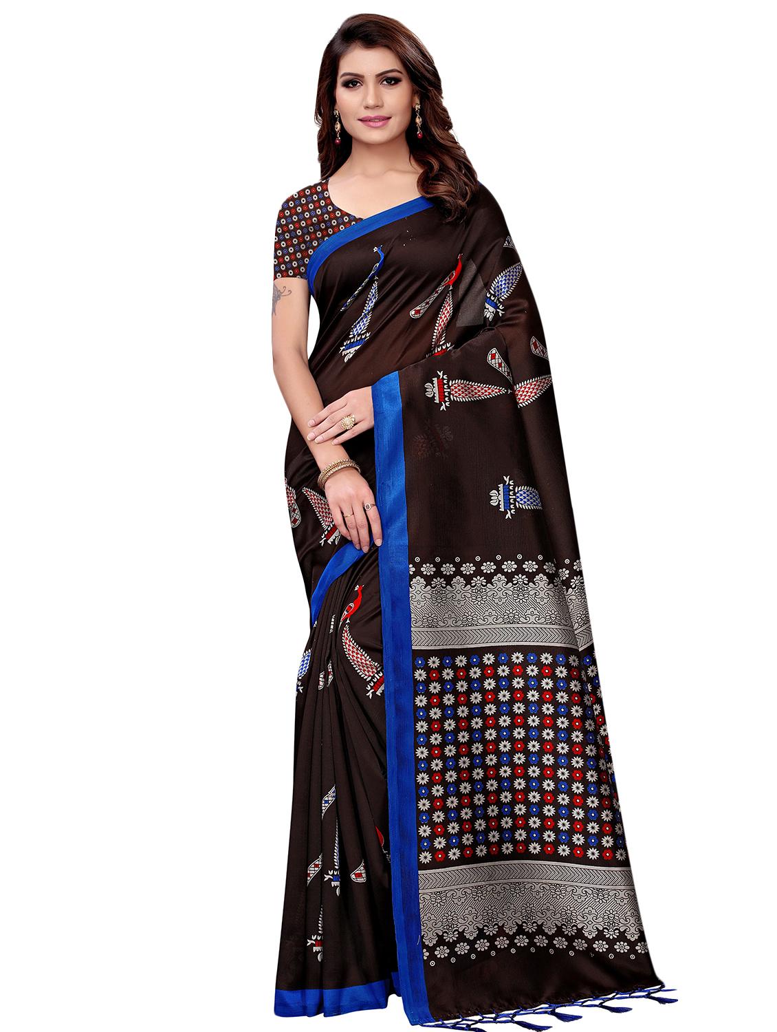 conversational printed mysore silk saree with blouse - 16365991 -  Zoom Image - 0