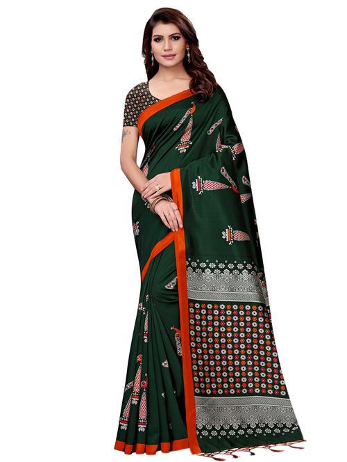 conversational printed mysore silk saree with blouse - 16365992 -  Standard Image - 0