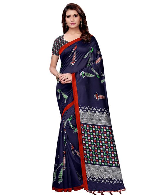 conversational printed mysore silk saree with blouse - 16365993 -  Standard Image - 0