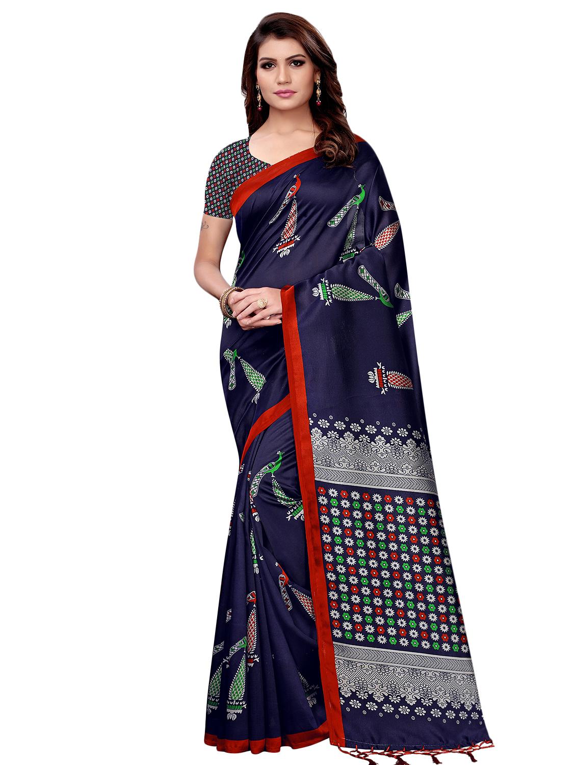 conversational printed mysore silk saree with blouse - 16365993 -  Zoom Image - 0