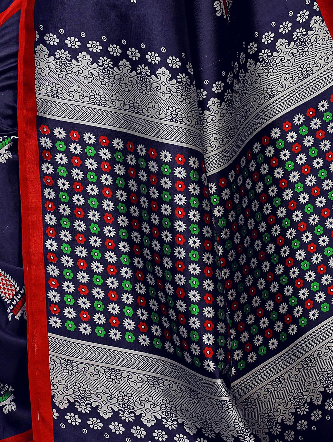 conversational printed mysore silk saree with blouse - 16365993 - Standard Image - 3