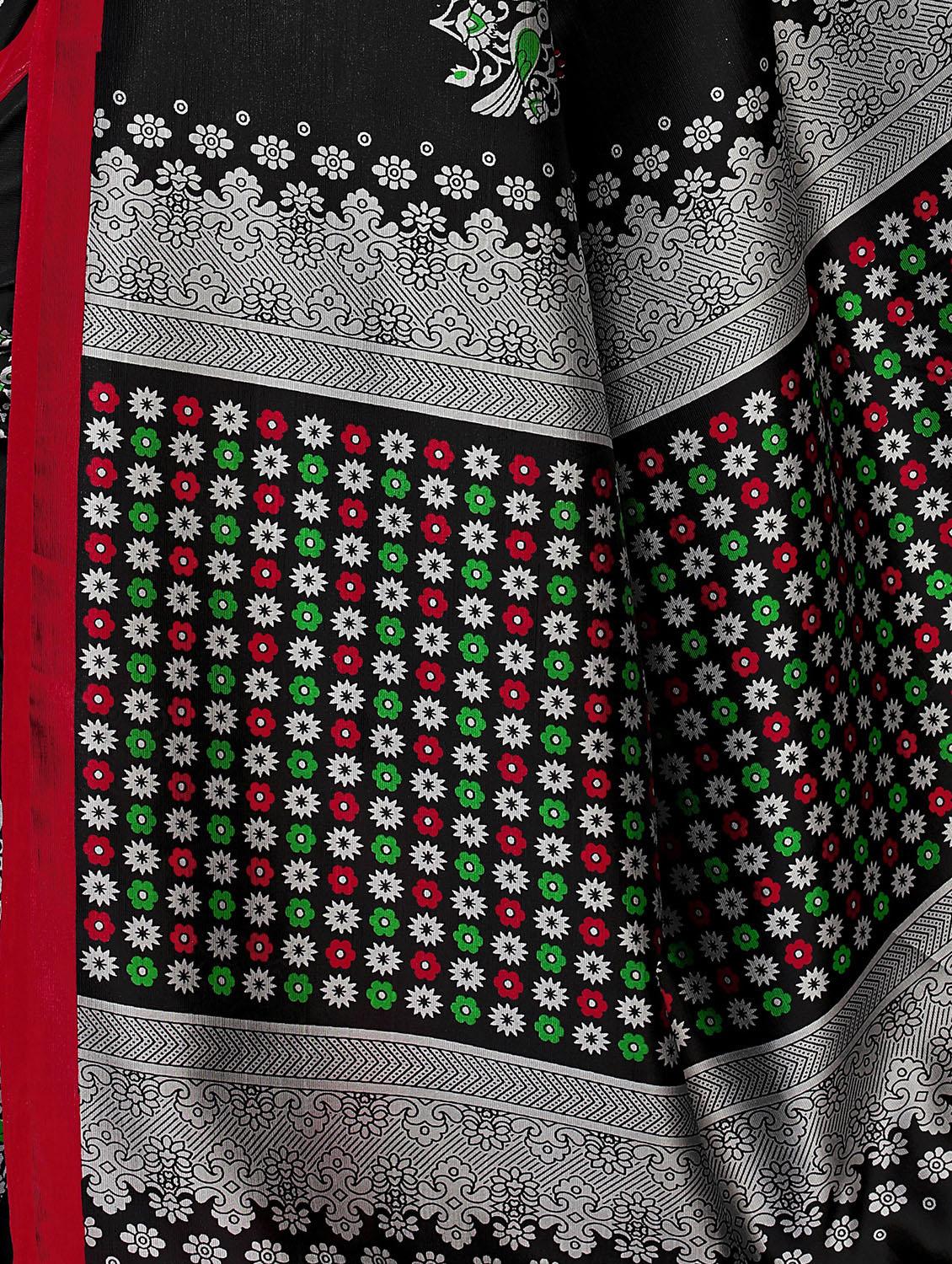 conversational printed mysore silk saree with blouse - 16365995 - Standard Image - 3