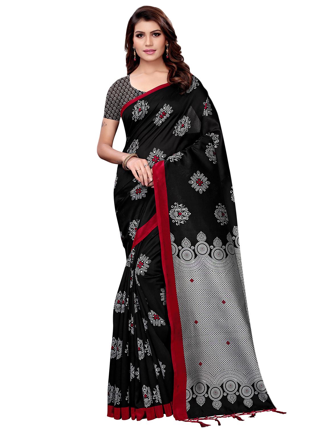conversational printed mysore silk saree with blouse - 16365999 - Zoom Image - 0
