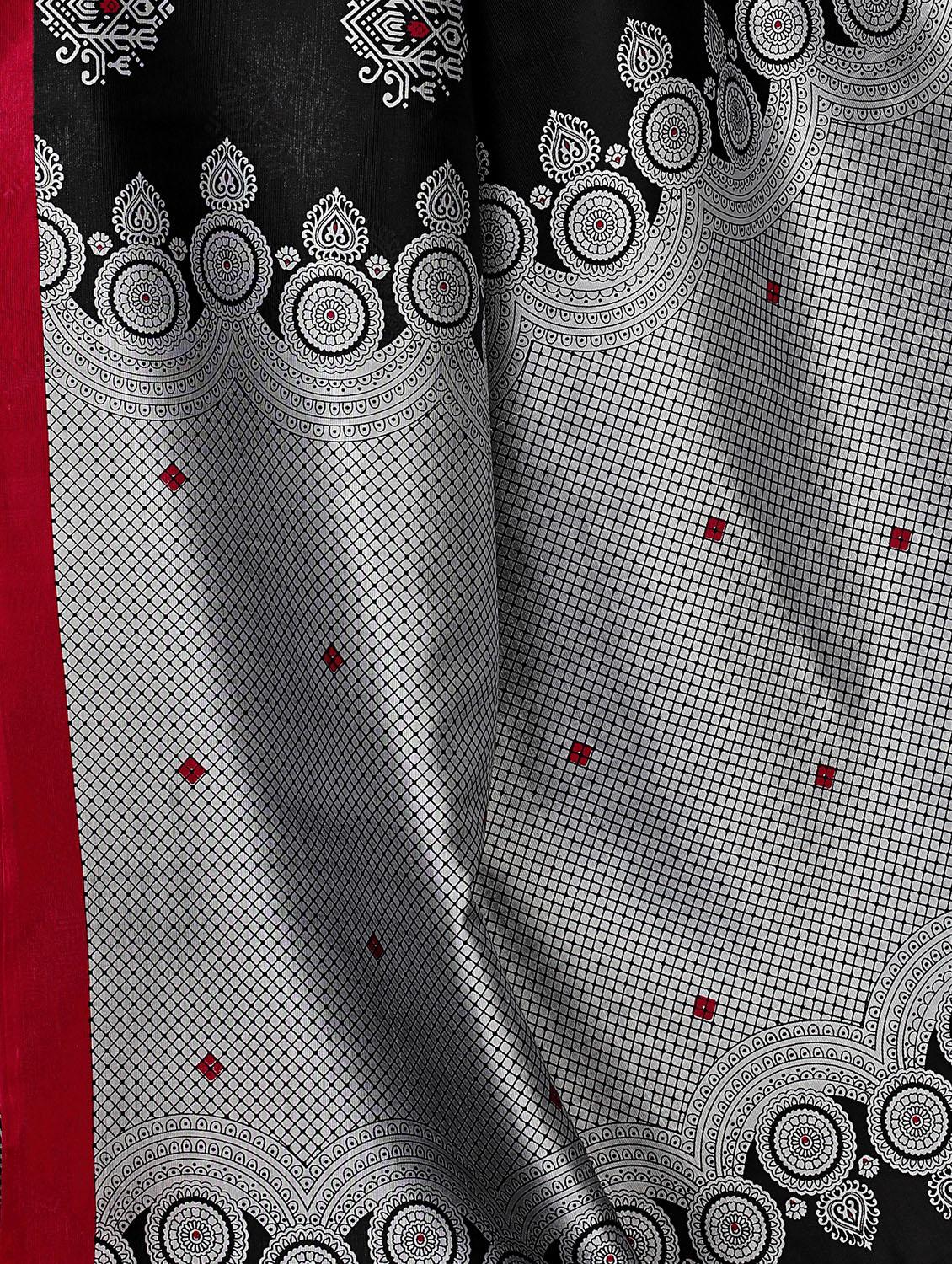 conversational printed mysore silk saree with blouse - 16365999 - Standard Image - 3