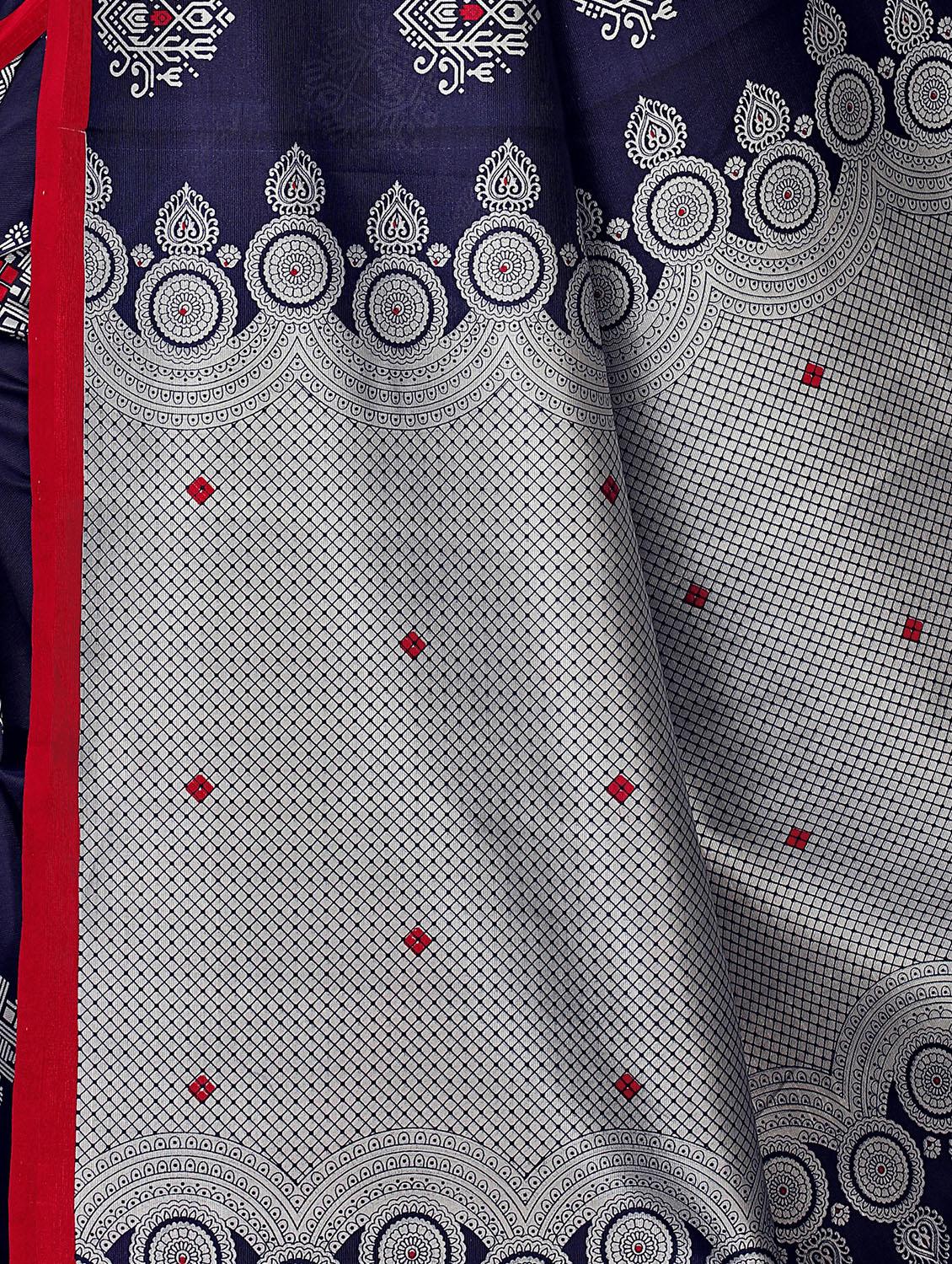 conversational printed mysore silk saree with blouse - 16366002 - Standard Image - 3