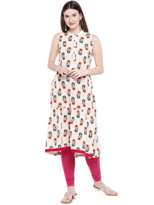 floral a-line kurta - 16368234 - Standard Image - 0