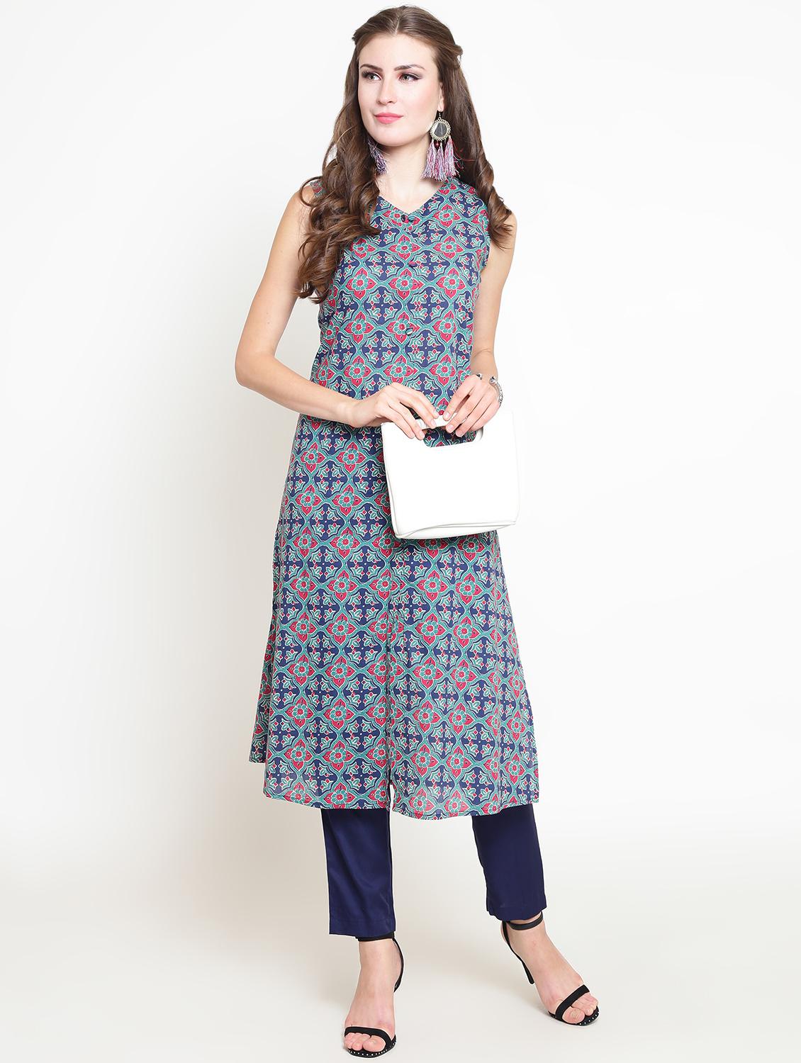 kalamkari printed kurta palazzo set
