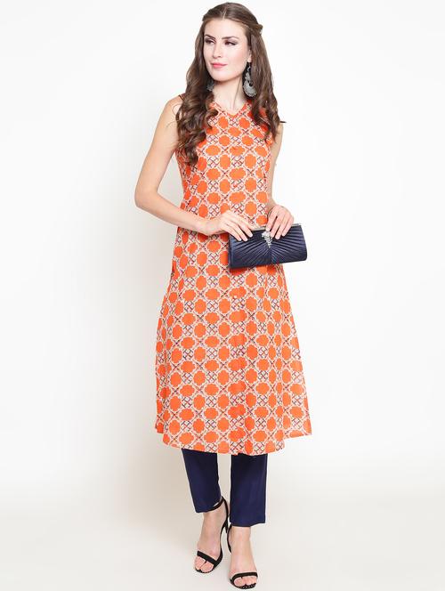 ethnic motifs printed kurta pant set - 16369224 -  Standard Image - 0