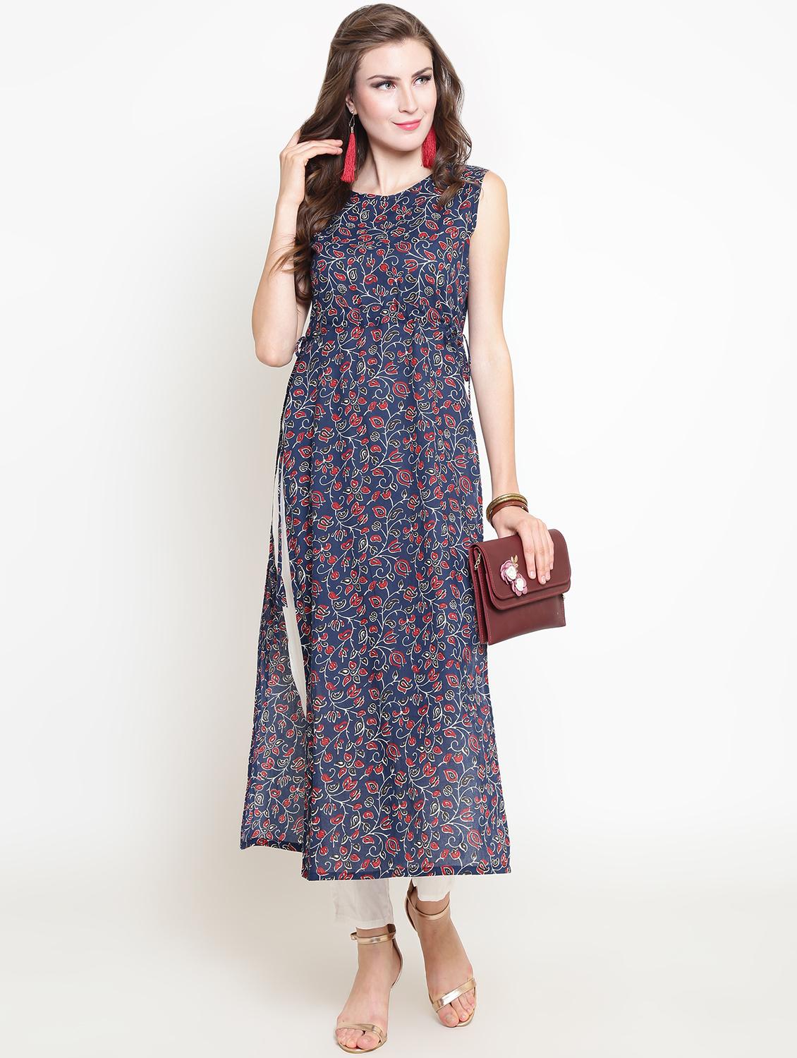 kalamkari printed kurta pant set - 16369226 - Zoom Image - 0