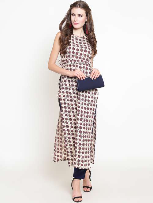 geometrical printed kurta pant set - 16369229 - Standard Image - 0