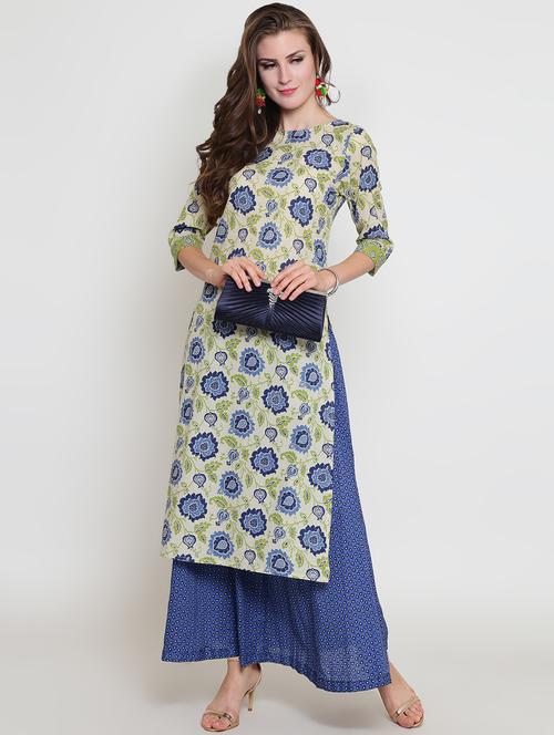 kalamkari printed kurta skirt set - 16369234 -  Standard Image - 0