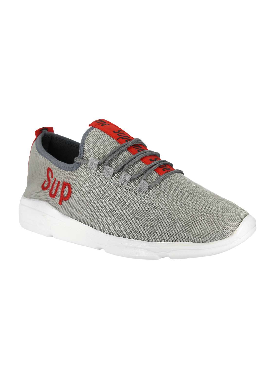 grey mesh lace up sport shoes
