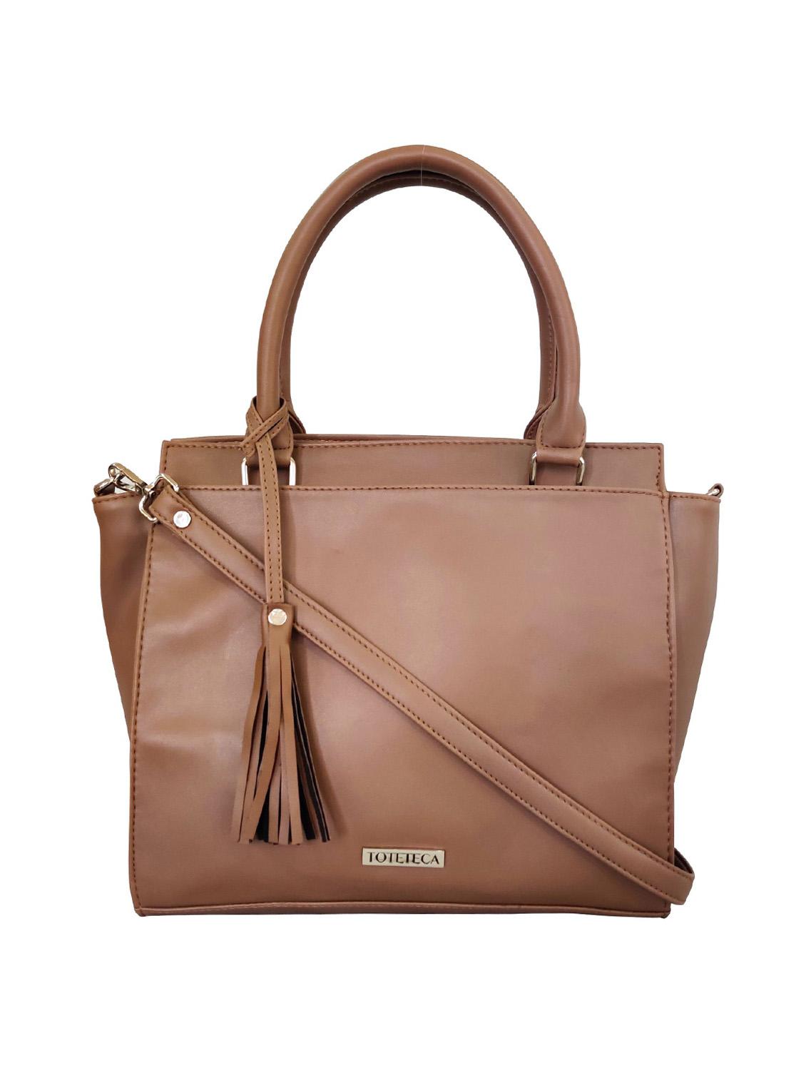 brown leatherette (pu) regular handbag - 16370251 - Zoom Image - 0