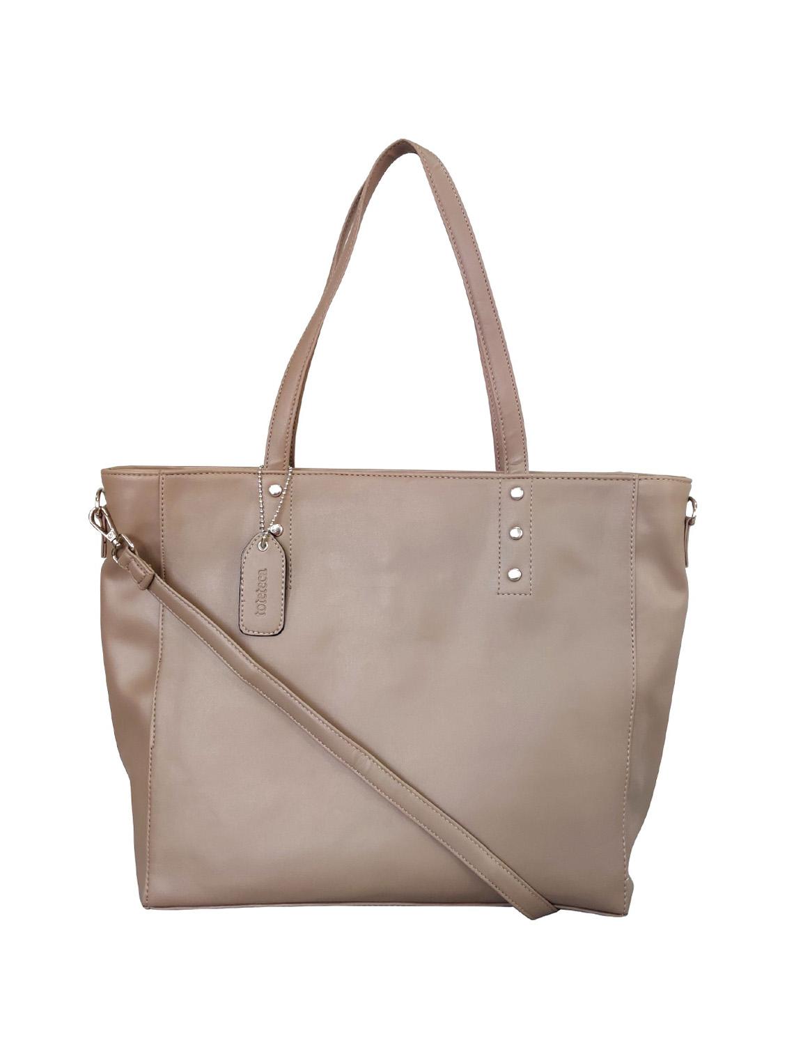brown  leatherette (pu) regular handbag - 16370254 -  Zoom Image - 0