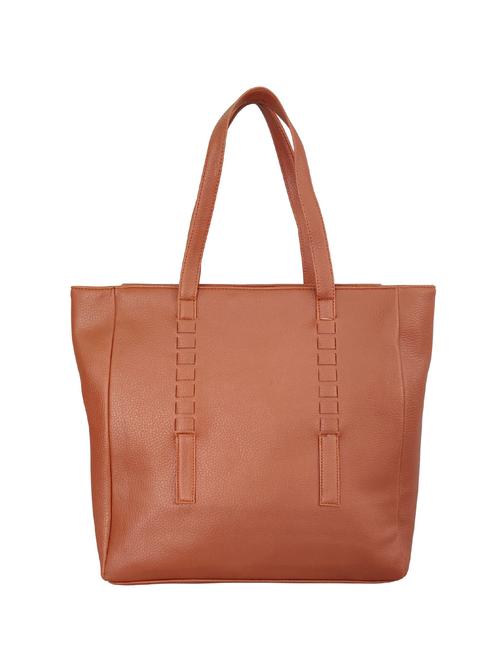 tan leatherette (pu) handbag - 16370258 - Standard Image - 0