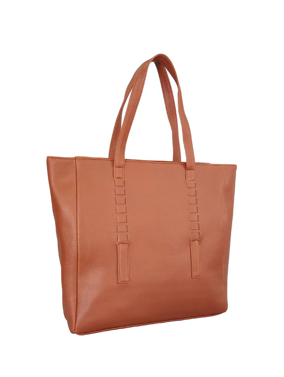 tan leatherette (pu) handbag - 16370258 - Standard Image - 3