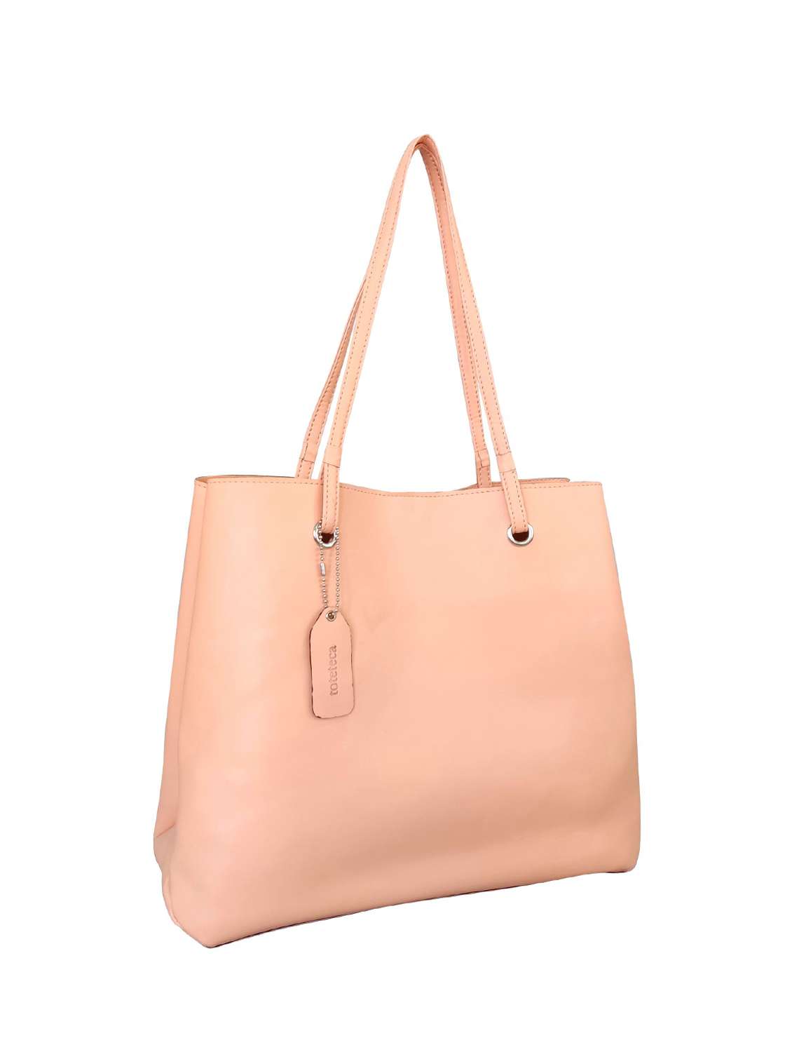 pink leatherette (pu) handbag - 16370263 -  Standard Image - 3