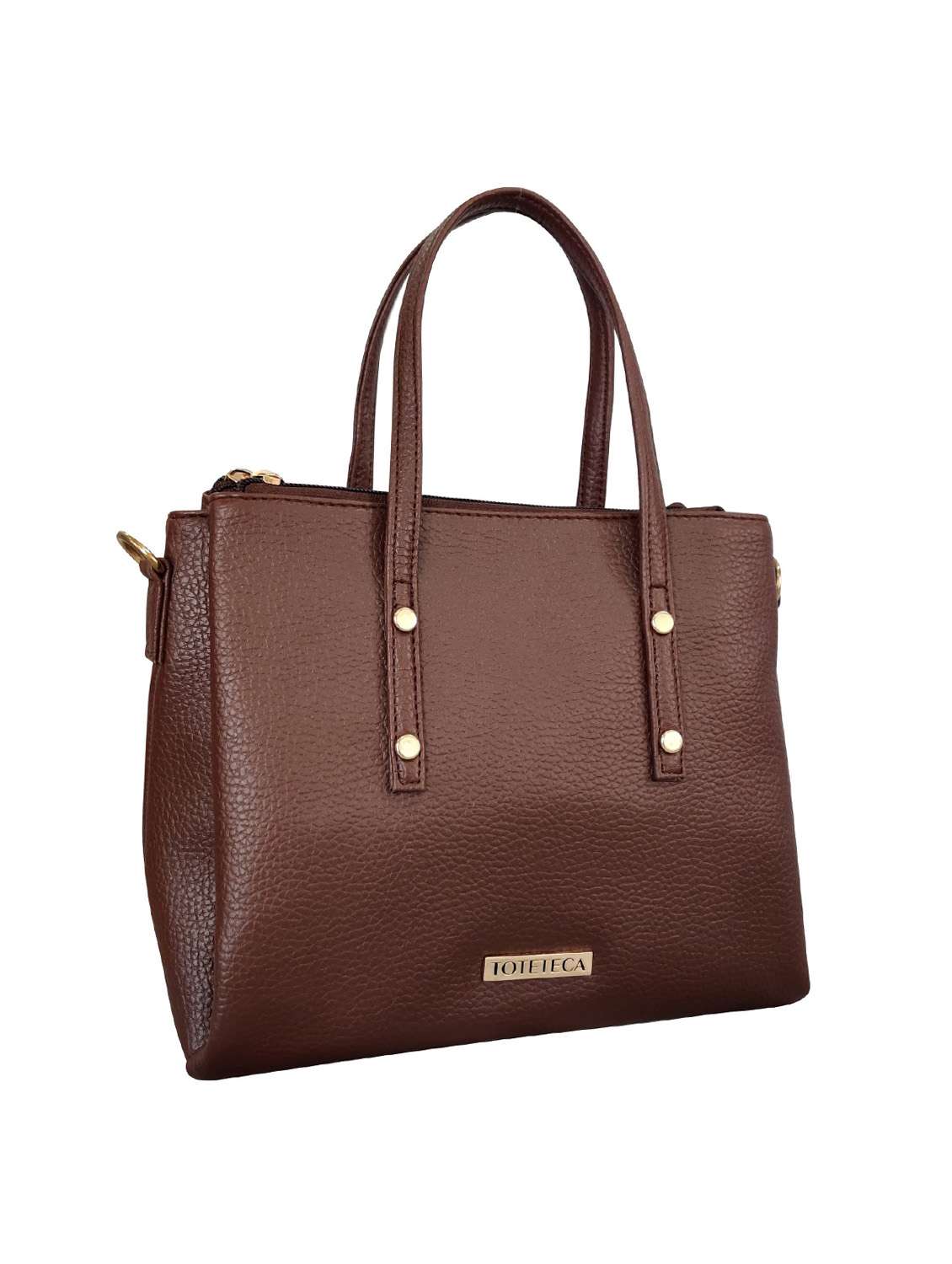 brown leatherette (pu) handbag - 16370275 -  Standard Image - 3