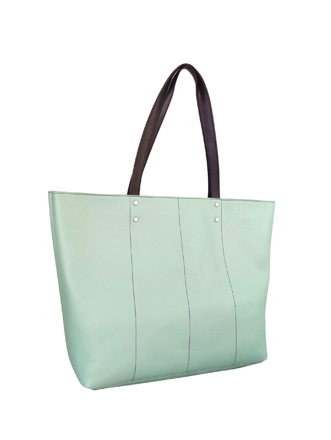 green leatherette (pu) regular handbag combo - 16370284 - Standard Image - 3